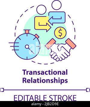 Symbol für das Konzept „Transaktionsbeziehungen“ Stock Vektor
