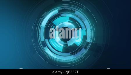 Abbildung der Scopes auf blauem Hintergrund Stockfoto