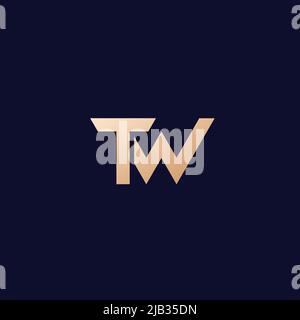TW Buchstaben Logo Design, Vektor Stock Vektor