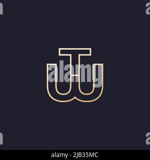 TW Buchstaben Logo, Linie Monogramm Vektor-Design Stock Vektor