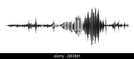 Seismograph-Messung oder Lie-Detektor-Grafik. Seismische Messungen mit Datensatz. Vektorgrafik isoliert auf weißem Hintergrund Stock Vektor