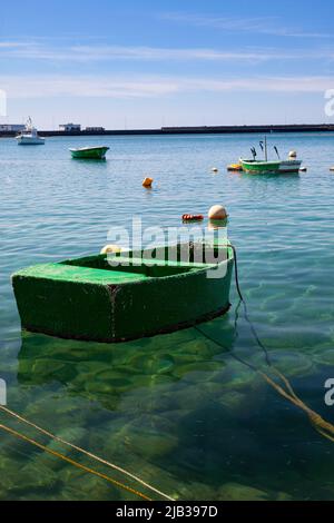 Boote in Lanzarote Stockfoto