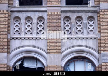 Verlassene ehemalige US-amerikanische Motoren-Weltzentrale, Plymouth Road Office Center (PROC), Detroit, Michigan, USA Stockfoto