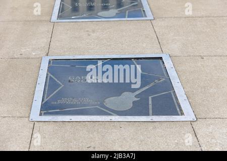 Nashville, TN - 5. März 2022: Der Garth Brooks-Star auf dem Music City Walk of Fame in Nashville, TN. Stockfoto