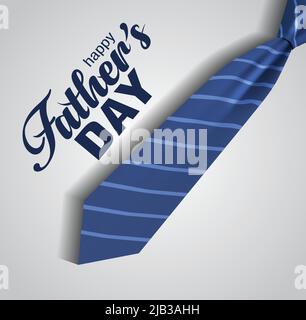 Happy Fathers Tag Grußkarte. Hand-Schriftzug mit Krawatte. vektor-Illustration Design Stock Vektor