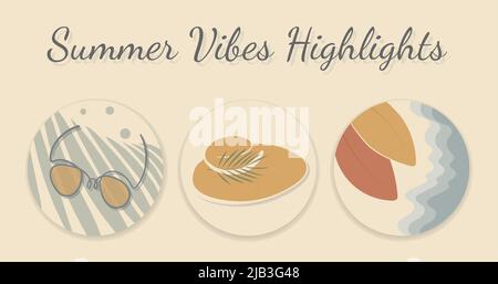 Set von Vektor-Icons für Ihr Unternehmen, Scrapbooking, Social-Media-Schaltflächen Stock Vektor