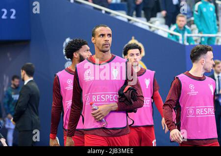 Ersatz LFC, vorne Joel MATIP (LFC) Soccer Champions League Finale 2022, FC Liverpool (LFC) - Real Madrid (Real) 0: 1, am 28.. Mai 2022 in Paris/Frankreich. Â Stockfoto