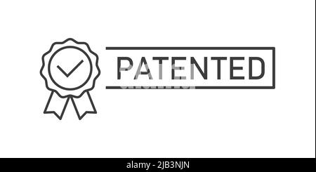 Patentiertes Symbol. Patentiertes Produkt-Award-Symbol. Stock Vektor