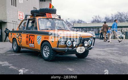 WM-Rallye 1970 BMW 2002 Stockfoto