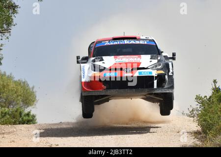 FIA World Rally Championship Italia Sardegna, 02. Juni 2022 Shakedown TOYOTA GAZOO RACING Esapekka LAPPI Stockfoto