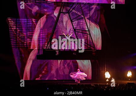 2022-06-02 23:15:56 AMSTERDAM - Armin van Buuren wird im Ziggo Dome auftreten. Der niederländische DJ ist mit seiner neuen Show This is me, Feel Again, in Amsterdam. ANP PAUL BERGEN niederlande Out - belgien Out Stockfoto