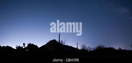 Silhouette der Berge von Tucson Arizona, Stockfoto