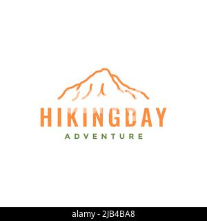 Linie Kunst einfache Berge oder Hügel Logo Design Vektor Grafik Symbol Illustration kreative Idee Stock Vektor