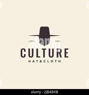 koreanisch Hut Kultur einfaches Logo Design Vektor Grafik Symbol Illustration kreative Idee Stock Vektor