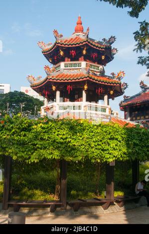 Thian Hock Keng Tempel in Telok Ayer, Singapur Stockfoto