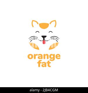 Lustige Gesicht Fett Hamster Cartoon Logo Design Vektor Grafik Symbol Illustration kreative Idee Stock Vektor