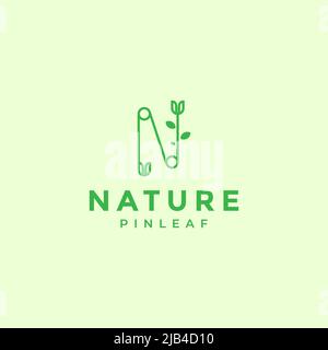 Buchstabe N Blatt mit Schneiderlogo Design Vektor Grafik Symbol Illustration kreative Idee Stock Vektor