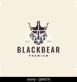 Polygon Kopf Bär Grizzly Hipster Logo Design Vektor Grafik Symbol Illustration kreative Idee Stock Vektor