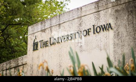 Iowa City, IA – 23. Mai 2022: College-Campus der University of Iowa Hawkeyes Stockfoto