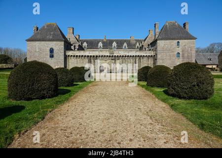 Chateau de Kergroadez, Breles, Pays des Abers, Departement Finistere Penn ar Bed, Region Bretagne Breizh, Frankreich Stockfoto