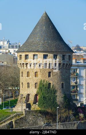 Tower Tour Tanguy, Brest, Department of Finistere Penn ar Bed, Region Bretagne Breizh, Frankreich Stockfoto