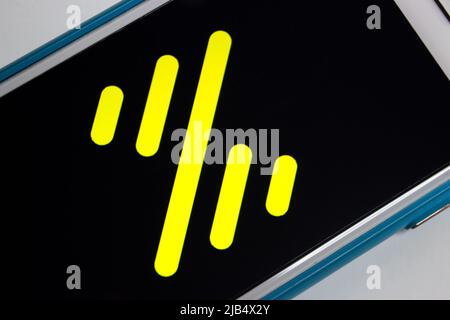 Kumamoto, Japan - Juni 26 2020 : Logo von Zynn, chinesisches Video-Sharing SNS, auf dem iPhone. Zynn war die am häufigsten heruntergeladene App in den USA im App Store im Mai 2020 Stockfoto