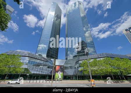 Deutsche Bank, Hauptsitz, Deutsche Bank Towers, Taunusanlage, Frankfurt am Main, Hessen, Deutschland Stockfoto