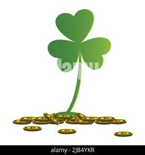 Business Bitcoin Konzept, Geld Baum mit Bitcoins herum, Vektor-Illustration Stock Vektor