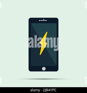 Telefon Symbol Vektor Symbol Alarm auf dem Bildschirm, Vektorgrafik Stock Vektor