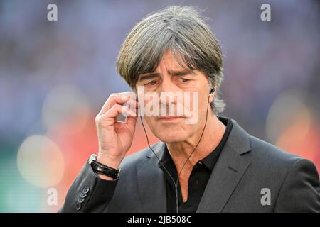 Ehemaliger deutscher Nationaltrainer Jogi Joachim Loew, Porträt, DFB-Pokalfinale 79., Olympiastadion, Berlin, Deutschland Stockfoto