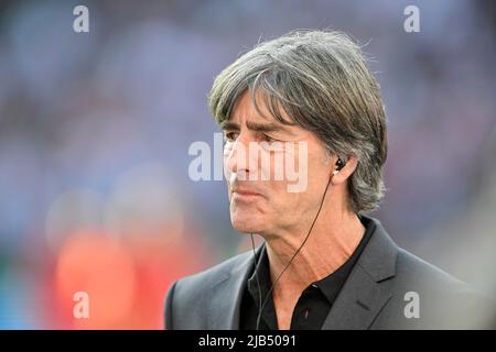 Ehemaliger deutscher Nationaltrainer Jogi Joachim Loew, Porträt, DFB-Pokalfinale 79., Olympiastadion, Berlin, Deutschland Stockfoto