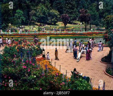 Der Botanische Garten der Regierung, der 1847 vom Marquis von Tweeddale in Udhagamandalam oder Ooty, Tamil Nadu, Indien, Asien angelegt wurde Stockfoto