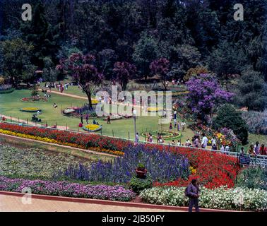 Der Botanische Garten der Regierung, der 1847 vom Marquis von Tweeddale in Udhagamandalam oder Ooty, Tamil Nadu, Indien, Asien angelegt wurde Stockfoto