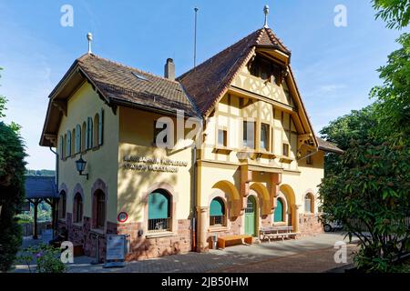 Bahnhof Molkenkur, Bahnhof der oberen Heidelberger Bergbahn, auch Heidelberger Bergbahnen, Seilbahn, Standseilbahn, Molkenkurbahn Stockfoto