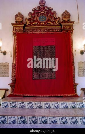 Die Paradesi-Synagoge von Mattancherry in kochi, erbaut 1568 A. D., Kerala, Indien, Asien. Älteste Synagoge in Indien Stockfoto