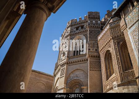 Die Kathedrale des Erlösers oder La Seo de Zaragoza ist eine römisch-katholische Kathedrale in Zaragoza, in Aragon, Spanien Stockfoto