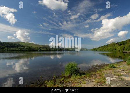 Bala Lake/Llyn Trgid im Snowdonia National Park, WALES, Großbritannien Stockfoto