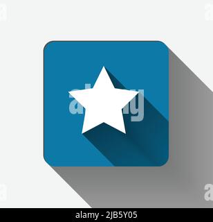 Sternsymbol, schwarzes Symbol auf weißem Hintergrund, Vektorgrafik Stock Vektor