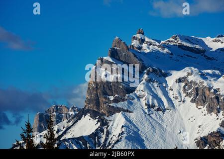 Mont-Blanc-Gipfel Aiguille du Midi in den französischen Alpen Stockfoto