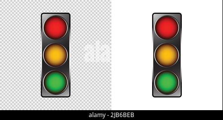 Ampelsymbol auf transparentem Hintergrund. Vektorgrafik. Stock Vektor