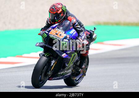 2022 Juni 6.. Gran Premio Monster Energy de Catalunya, MotoGP, freitag freier Parctice: Fabio Quartararo (FRA), Monster Energy Yamaha MotoGP Stockfoto