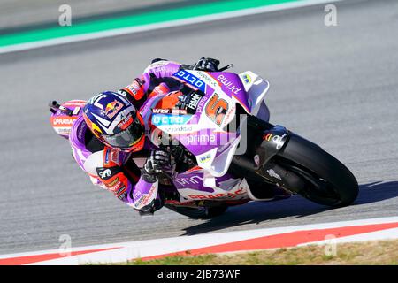 2022 Juni 6.. Gran Premio Monster Energy de Catalunya, MotoGP, freitagsparkplatz: Johann Zarco (FRA), Prima Pramav Racing Stockfoto