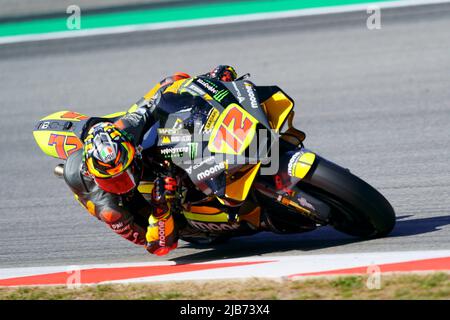 2022 Juni 6.. Gran Premio Monster Energy de Catalunya, MotoGP, freitag freier Parkplatz: Marco Bezzecchi (ITA)Mooney VR46 Racing Team Stockfoto