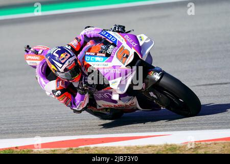 2022 Juni 6.. Gran Premio Monster Energy de Catalunya, MotoGP, freitagsparkplatz: Johann Zarco (FRA), Prima Pramav Racing Stockfoto