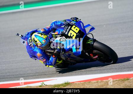 2022 Juni 6.. Gran Premio Monster Energy de Catalunya, MotoGP, freitags freier Parctice: Joan mir (ESP), Team Suzuki ECSTAR Stockfoto