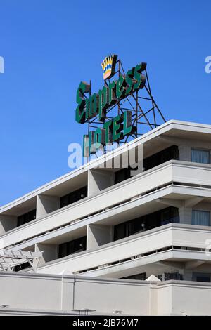 Empress Hotel-Schild auf dem Dach.Asbury Park.New Jersey.USA Stockfoto
