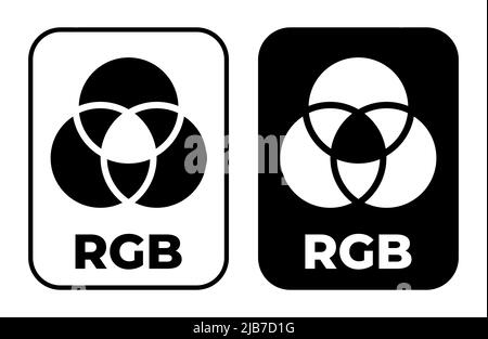 RBG-Informationsschild gesetzt. Vektorgrafik. Stock Vektor