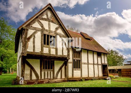 Historische Gebäude im Avoncroft Museum, Bromsgrove, Worcestershire. Stockfoto