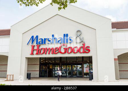 Aventura Florida Miami, Marshalls & HomeGoods Discountkaufhaus, Inneneinrichtung, Geschäfte, Außeneingang Stockfoto