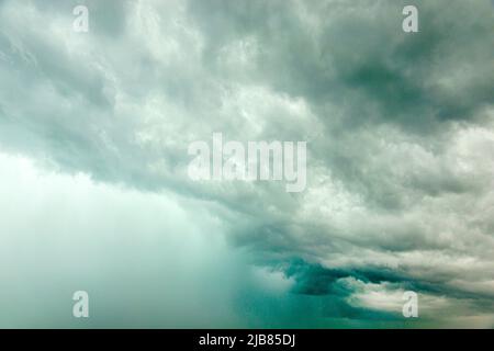 Miami Beach Florida, Himmel Wolken starken Sturm Regensturm Wetter Front regen Regenguss Stockfoto